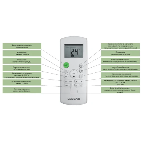 Сплит система Lessar Cool+ LS-H12KFE2/LU-H12KFE2 (R32)